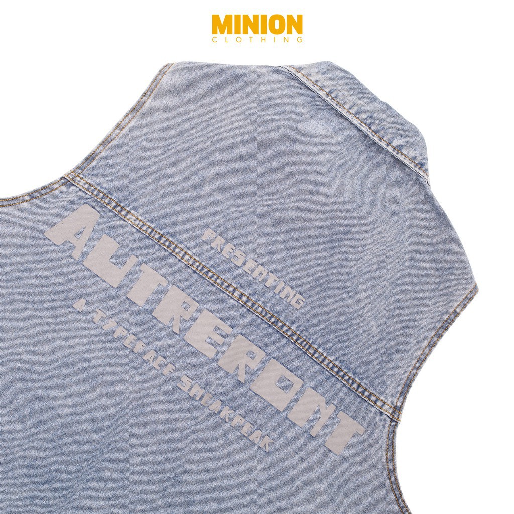 HÀNG CAO CẤP -  Áo gile jeans Minion Clothing form rộng, dáng Unisex, phong cách Ulzzang Streetwear A2813  - Hàng Cao Cấ