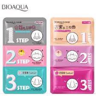 Set mặt nạ lột mụn đầu đen 3 bước bioaqua