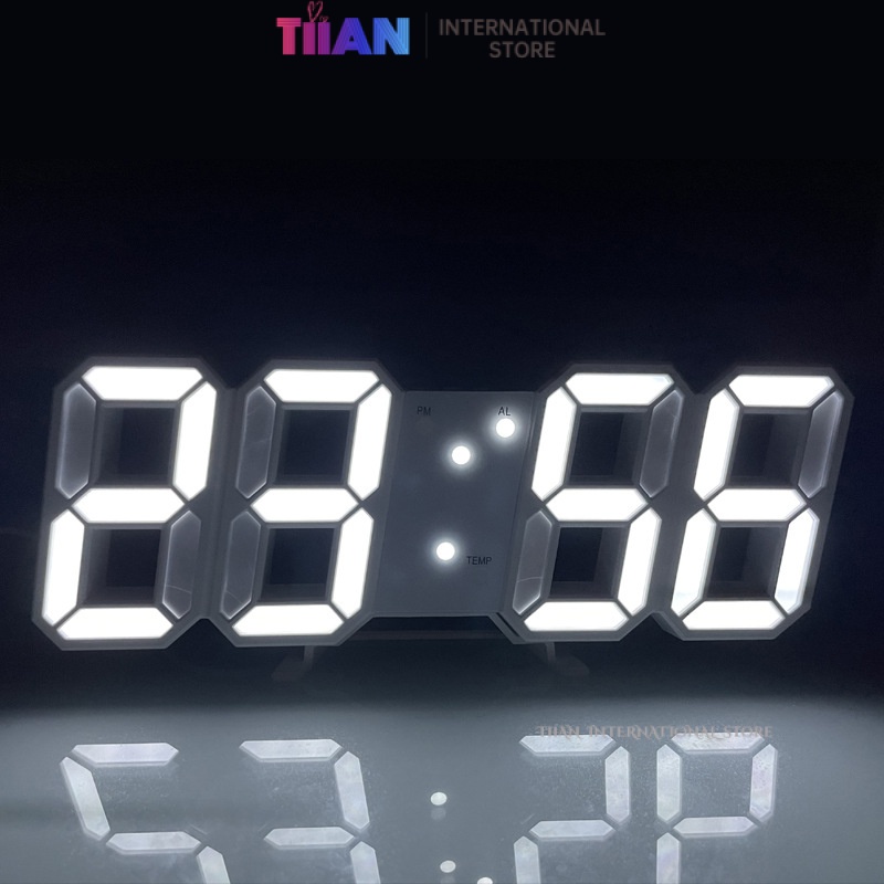 Đồng Hồ Báo Thức Điện Tử Thông Minh Có Đèn LED 3D Kiểu Hàn Quốc Sáng Tạo