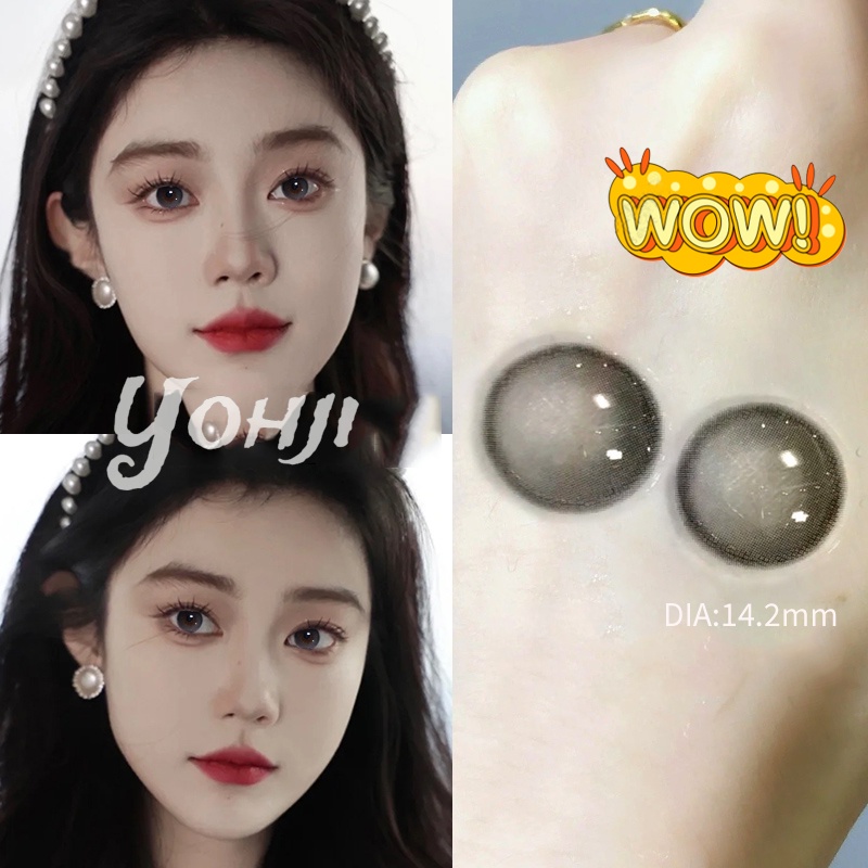 Set 2 Kính Áp Tròng Mềm Mại Màu Nâu Nami / Yohji 0.00 -8.00 Độ【W/Frees W/O Solution】