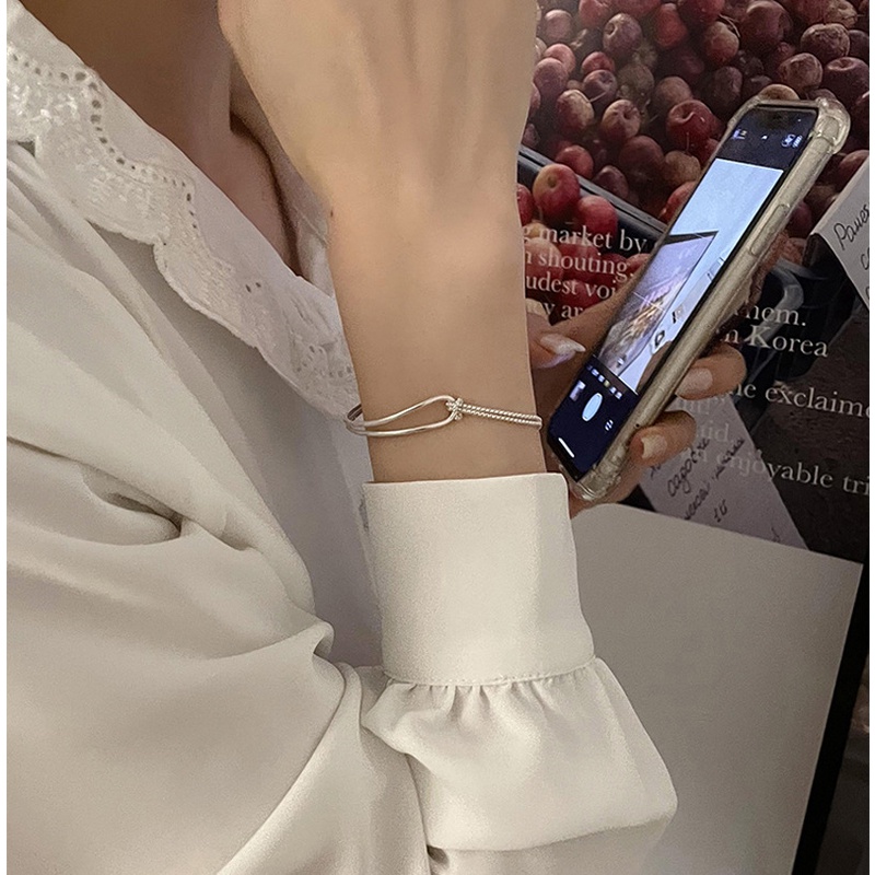 Vòng đeo tay kiểu Hàn Quốc đan xen với nhau tối giản thời trang cá tính xu hướng vòng đeo tay nữ