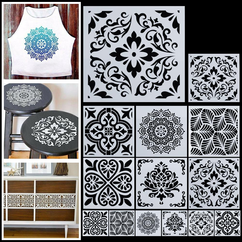 Bộ 6 Khuôn Họa Tiết Mandala Rỗng DIY