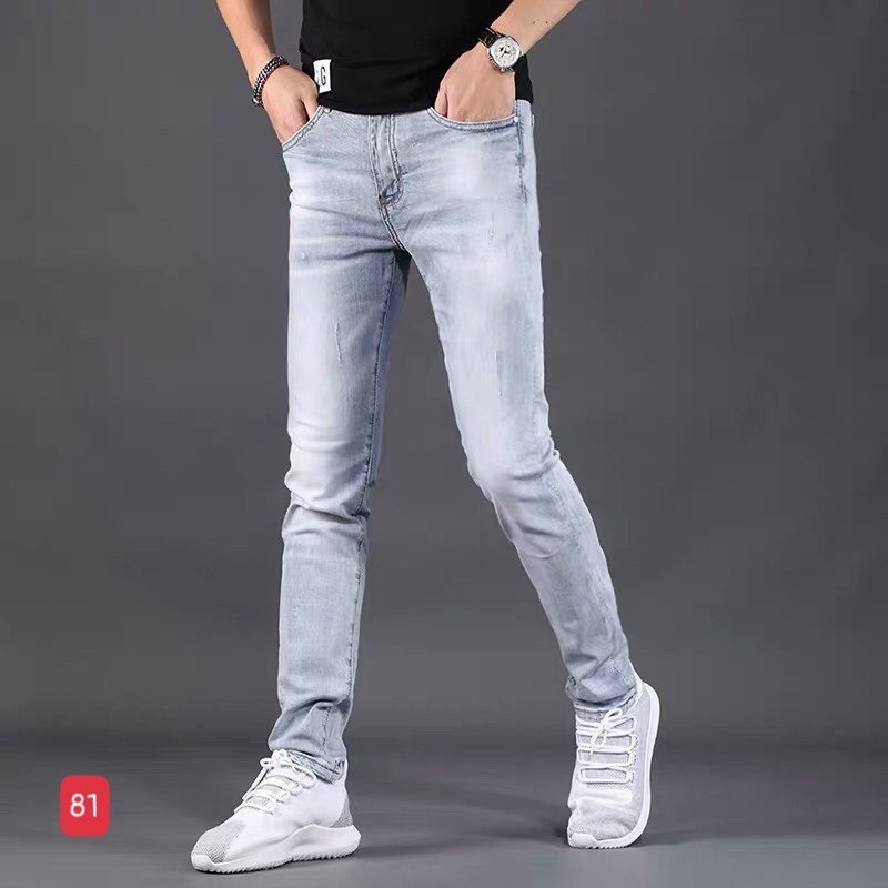 Quần jean nam xám xước nhẹ-chất bò co dãn 4 chiều-from chuẫn thời trang Lady-Hn Store88 q21