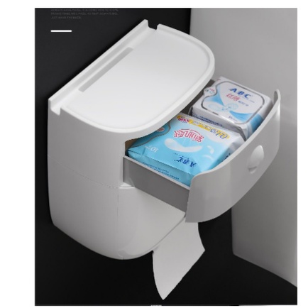 Hộp đựng Giấy Vệ Sinh ECOCO Cao cấp 2 tầng - Đa năng, Sang trọng, E1804 (màu ngẫu nhiên)
