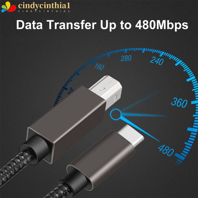 Dây Cáp Chuyển Đổi Type-c Sang Usb B 2.0 Dài 1.5m / 2m Cho Máy In Notebook