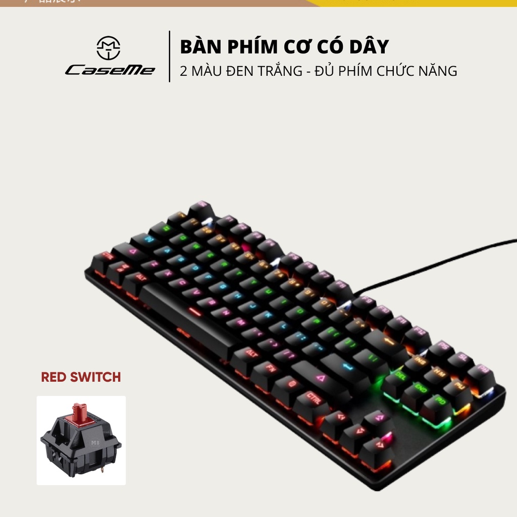Bàn phím cơ có dây K550 cao cấp dành cho văn phòng, chơi game - Bàn phím cơ kết nối USB layout 87 phím chức năng
