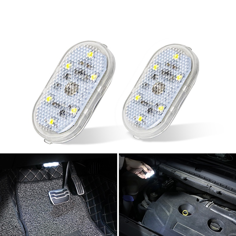 SEAMETAL Đèn LED Không Dây Sạc USB Gắn Trần Xe Hơi Tiện Dụng
