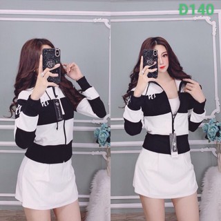 Áo khoác nữ sọc ngang thời trang