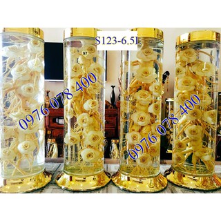 [ CHÍNH HÃNG ] Bình Ngâm Rượu Hàn Quốc 6.5 Lít Trụ , Bình Thuỷ Tinh Yongcheon, BHQ-S123