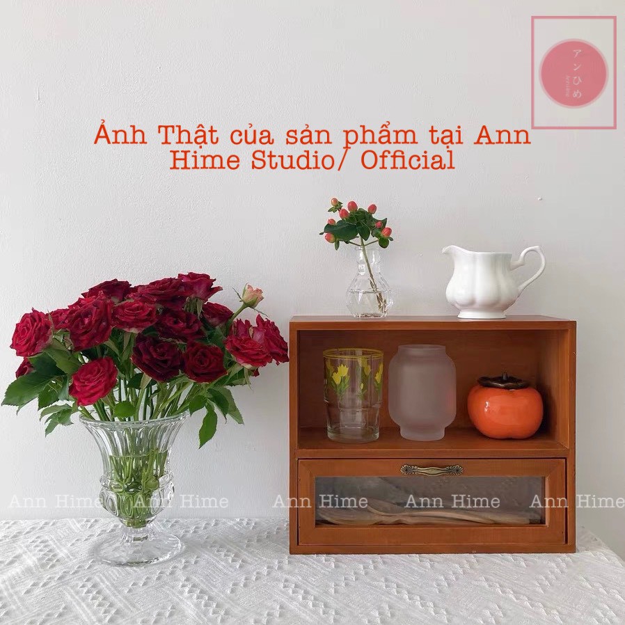 Kệ Giá Gỗ Để Bàn 2 Tầng Hỗn Hợp Trang Trí Phong Cách Vintage Retro Bắc Âu Ann Hime Sp2