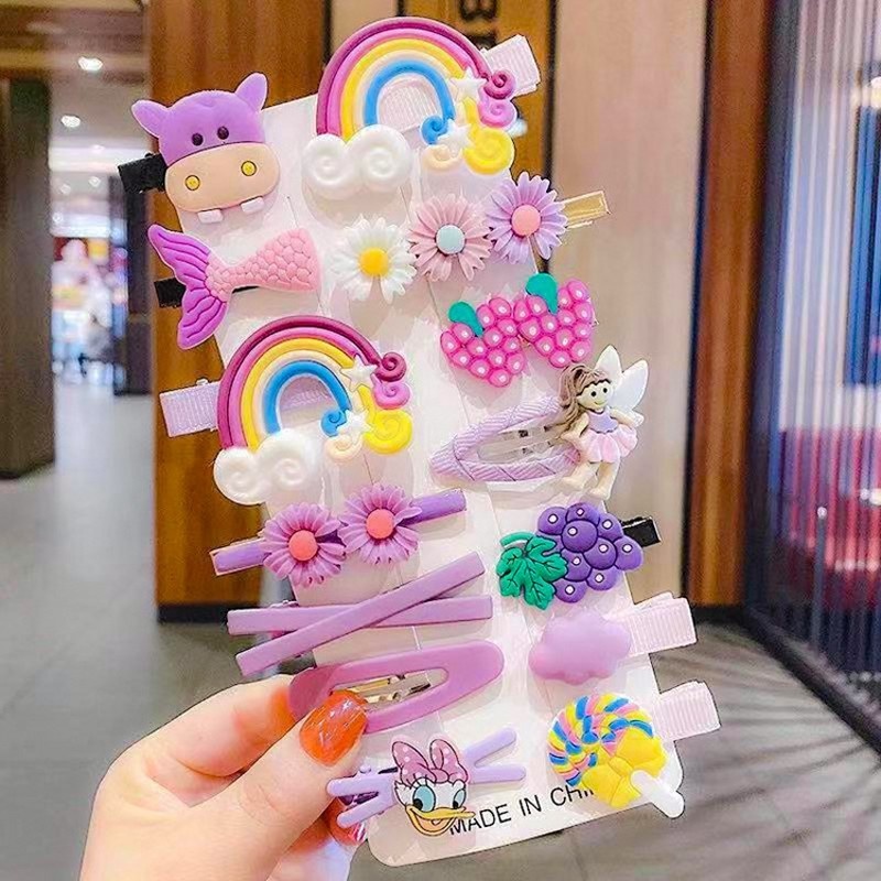 Set Kẹp Tóc Kiểu Dáng Công Chúa Phong Cách Hàn Quốc Cổ Điển Thanh Lịch Cho Bé Gái