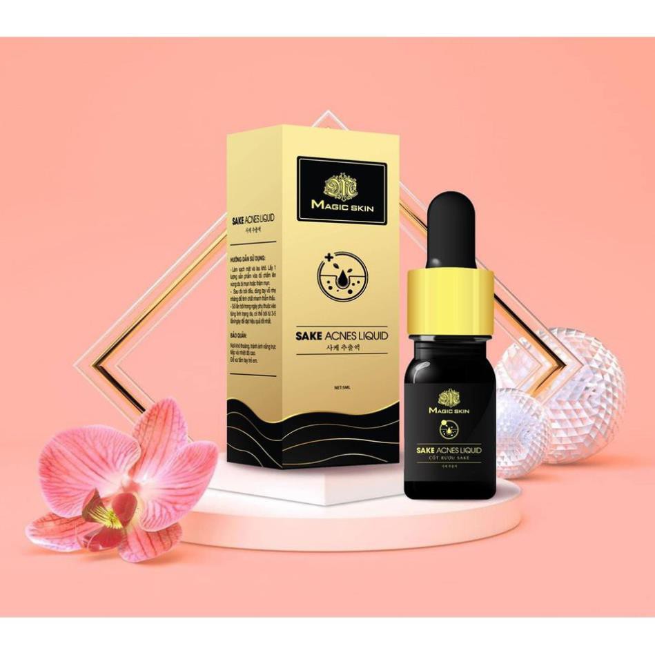 Serum Ngừa mụn KHÔNG SƯNG Sake Acnes Liquid 👍 SẠCH MỤN MỜ THÂM DƯỠNG DA Magic Skin ✔ CHÍNH HÃNG