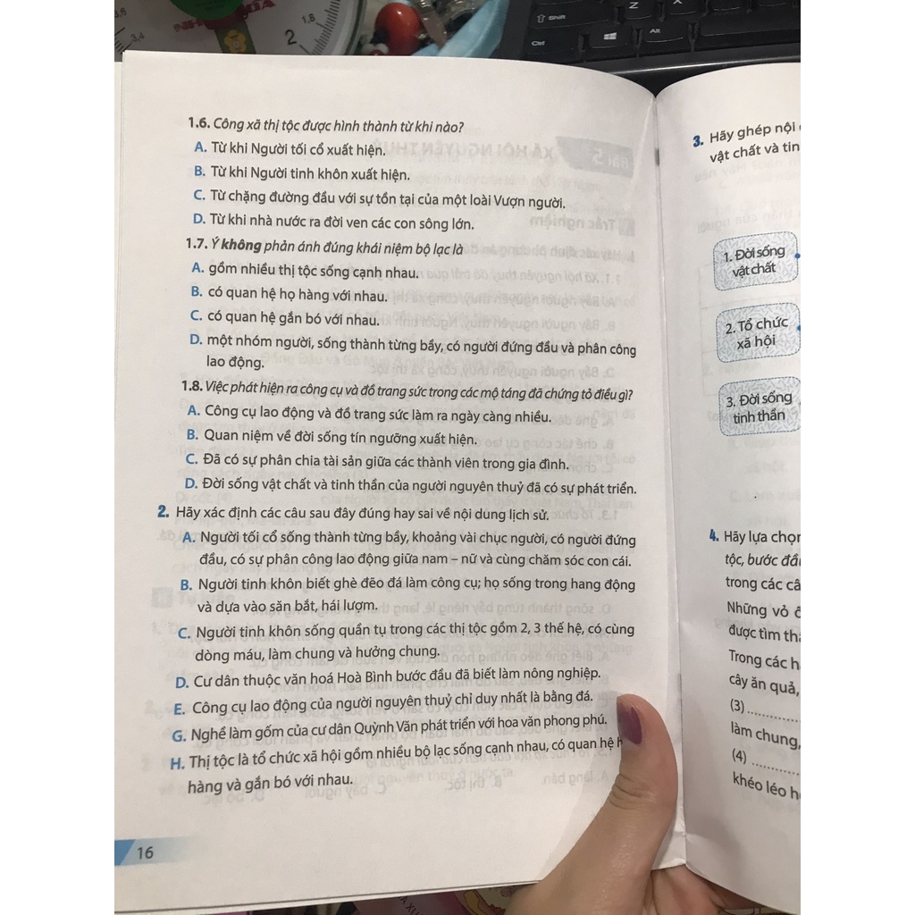 Sách Bài tập lịch sử và địa lí 6 phần lịch sử ( Kết nối tri thức )