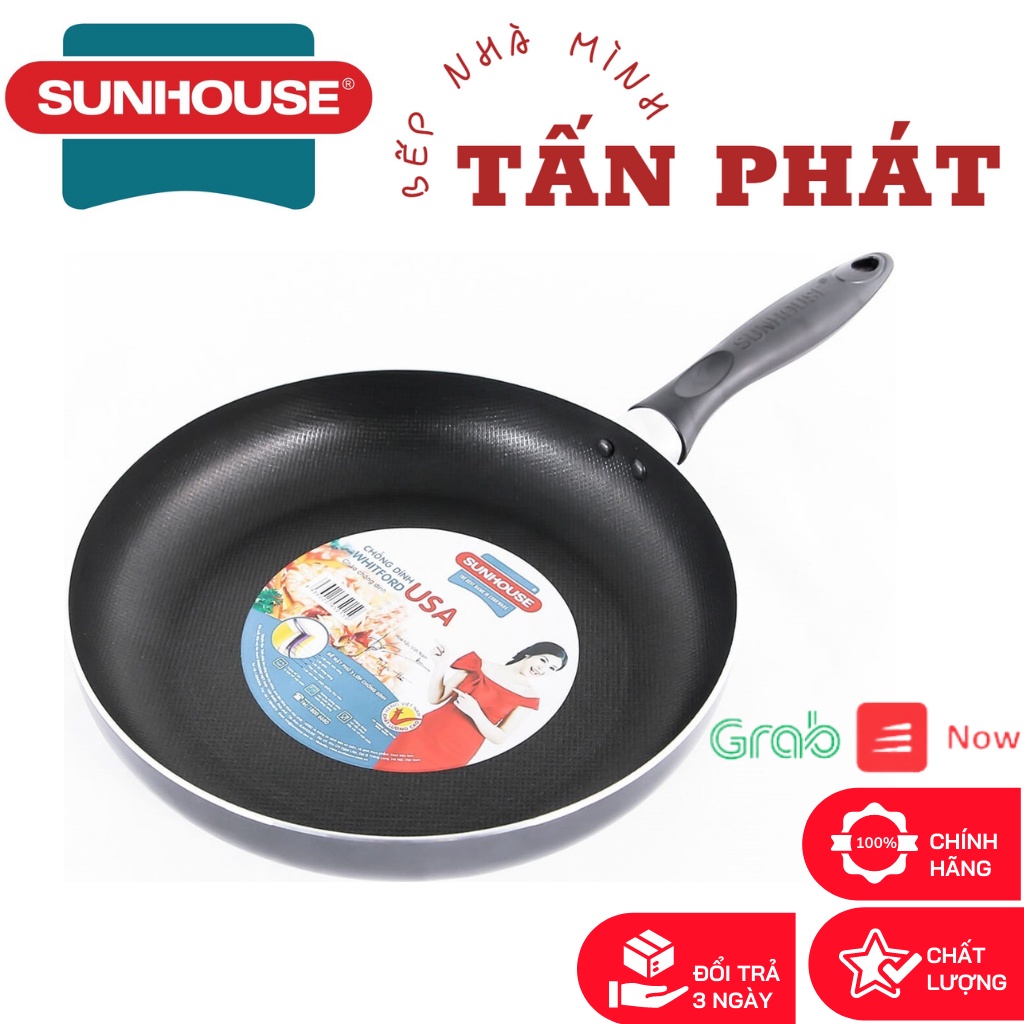 Chảo sần chống dính SUNHOUSE nhiều size (không dùng bếp từ)