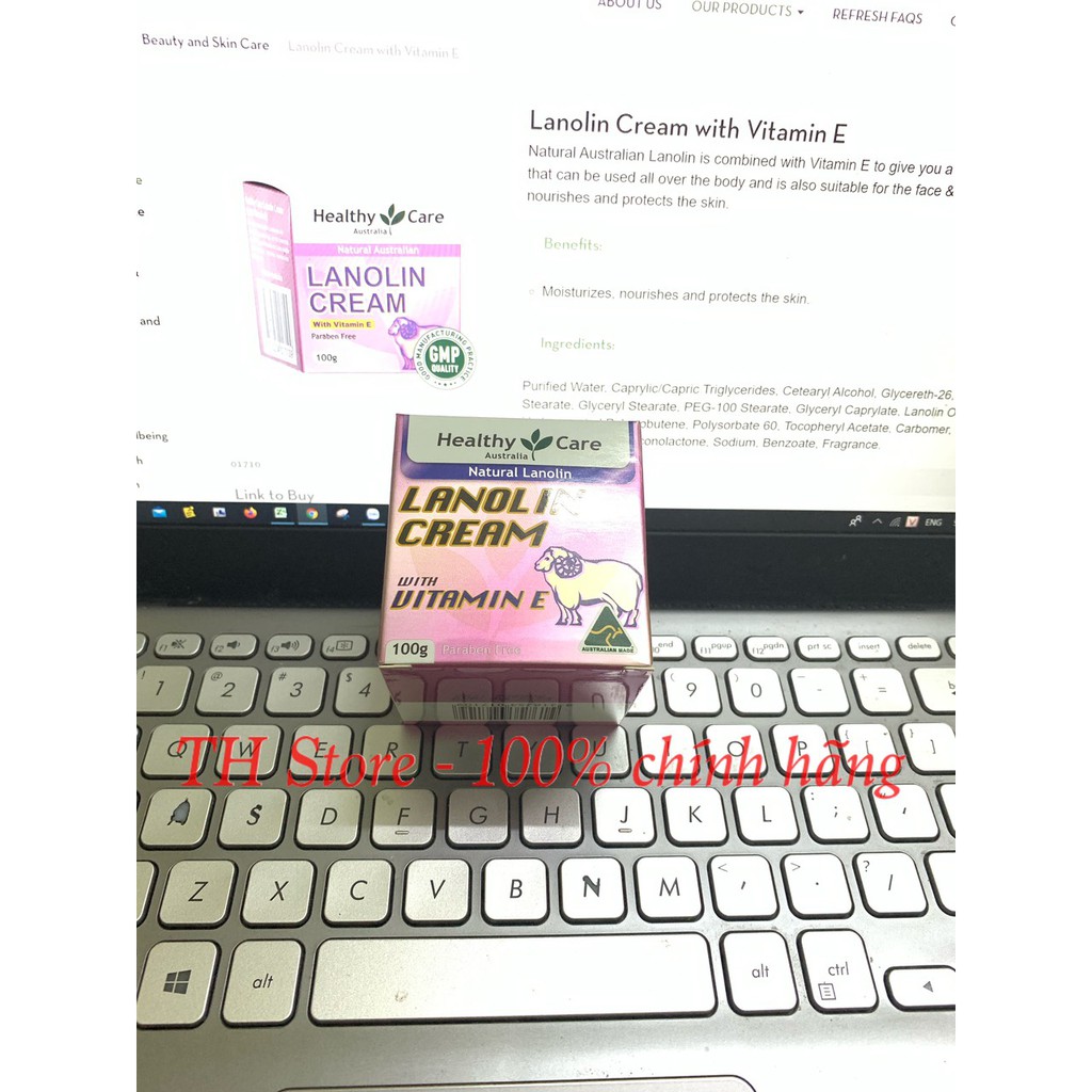 Kem dưỡng ẩm, trắng da nhau thai cừu Healthy Care Lanolin Cream with Vitamin E chính hãng