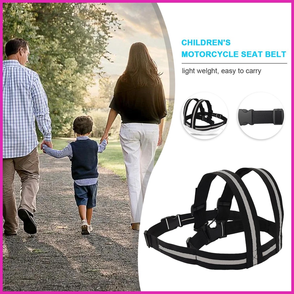 Đai An Toàn Cho Bé Khi Đi Xe Máy Có Tay Cầm Phản Quang Tiện Dụng