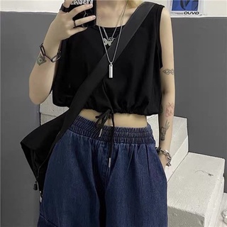 ÁO CROPTOP BA LỖ THẮT DÂY A3BLTD