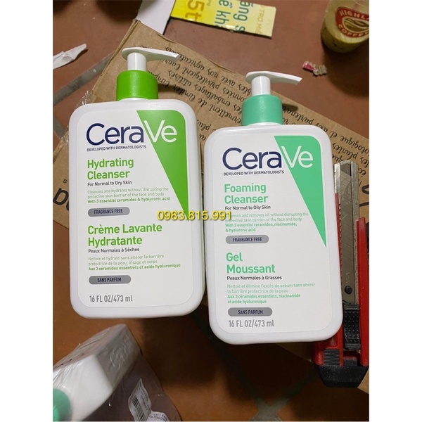 sữa rửa mặt cerave hàng pháp