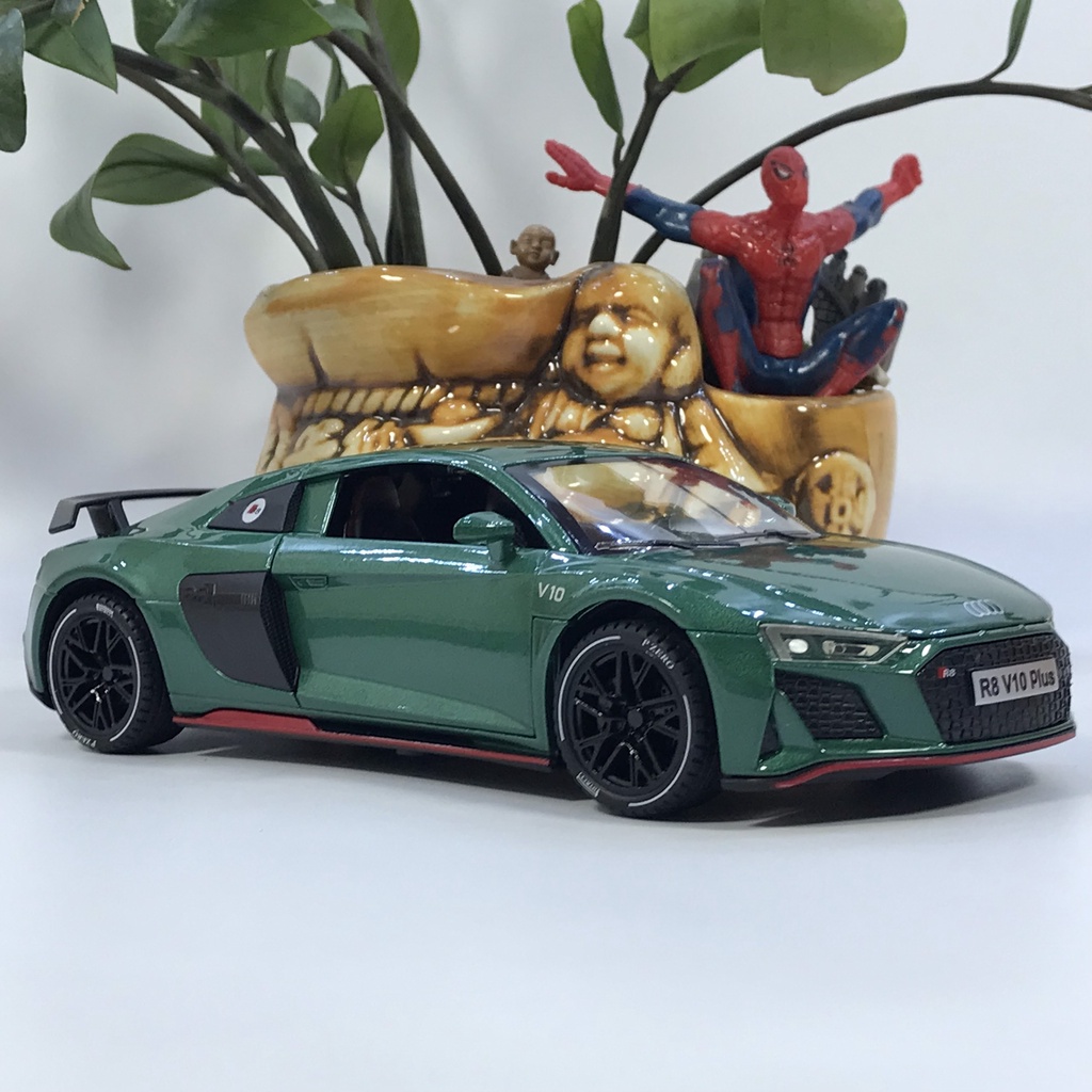 Mô hình xe ô tô Audi R8 V10 Plus tỷ lệ 1:24 siêu xe thể thao mới ra mắt