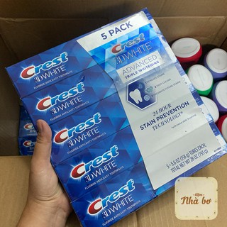 [Hàng USA] Kem đánh răng Crest 3D White Advanced Triple 158gr
