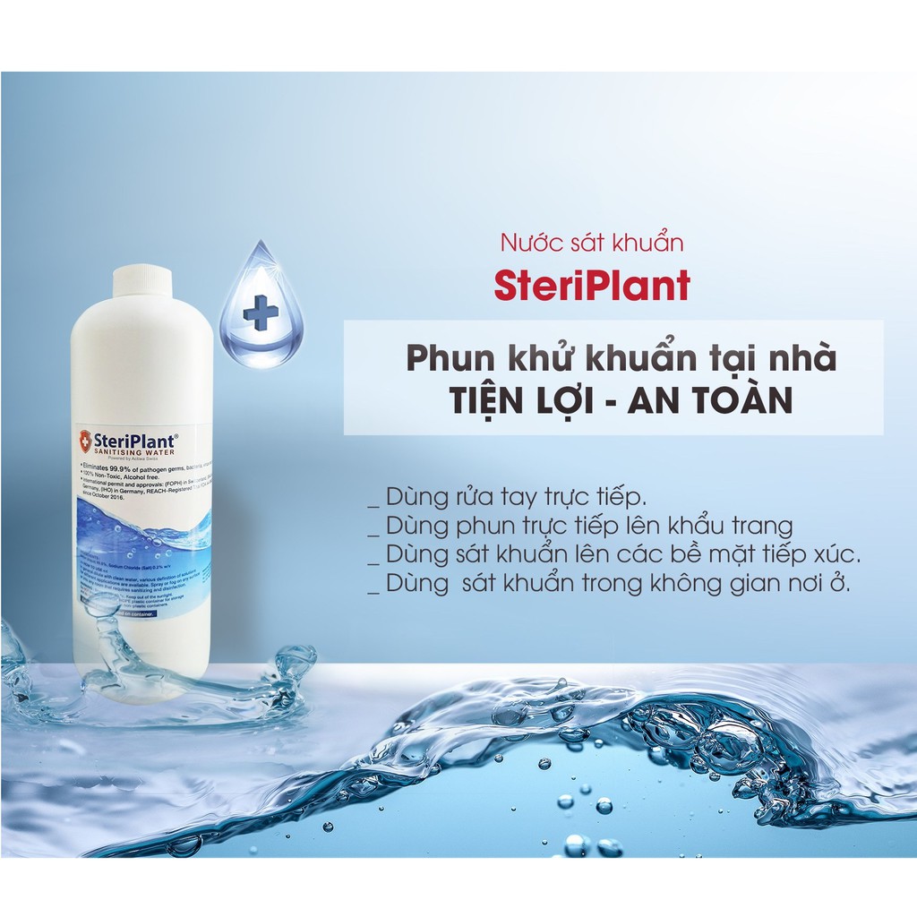 Nước Rửa Tay, Sát Khuẩn, Nhập Khẩu Thuỵ Sỹ SteriPlant | BigBuy360 - bigbuy360.vn