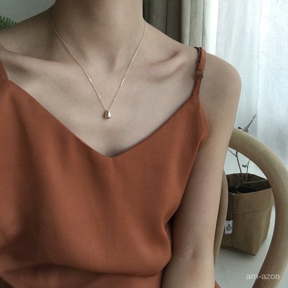 Dây chuyền hợp kim mạ vàng 18k hình giọt nước thời trang