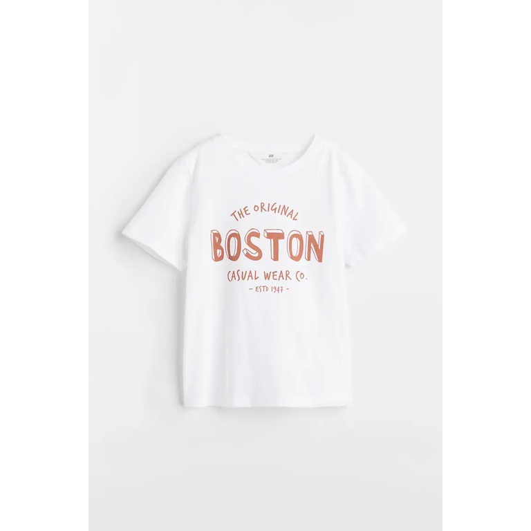 Áo phông trắng/ cam HM H&amp;M_authentic US