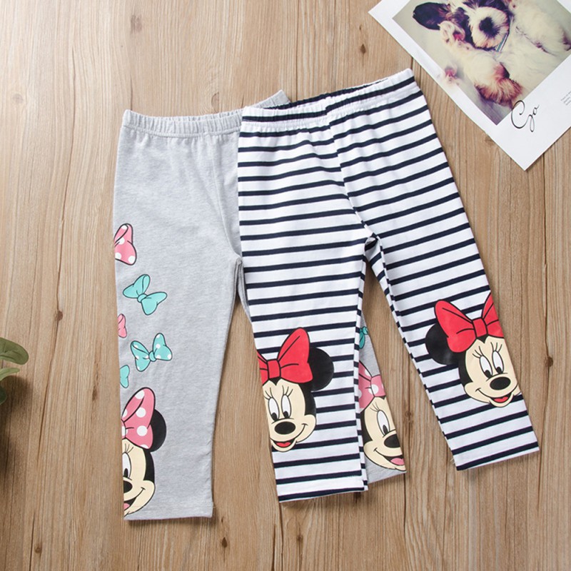 Quần Legging Chất Cotton Hoạ Tiết Hoạt Hình Đáng Yêu Cho Bé