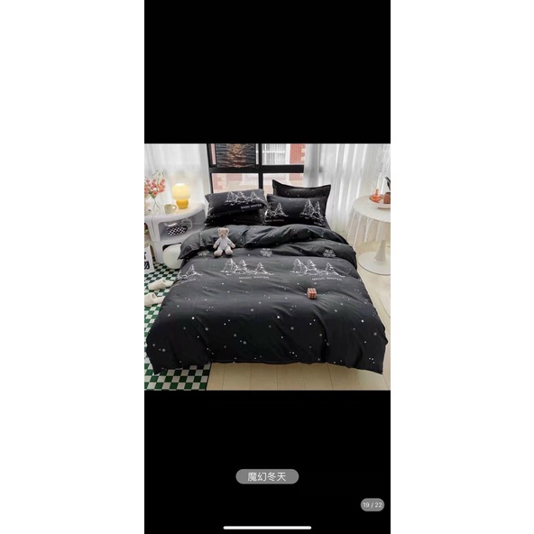 Bộ ga cotton poly kèm 2 vỏ gối nằm ,hàng nhập khẩu , đủ size , đa dạng màu chọn