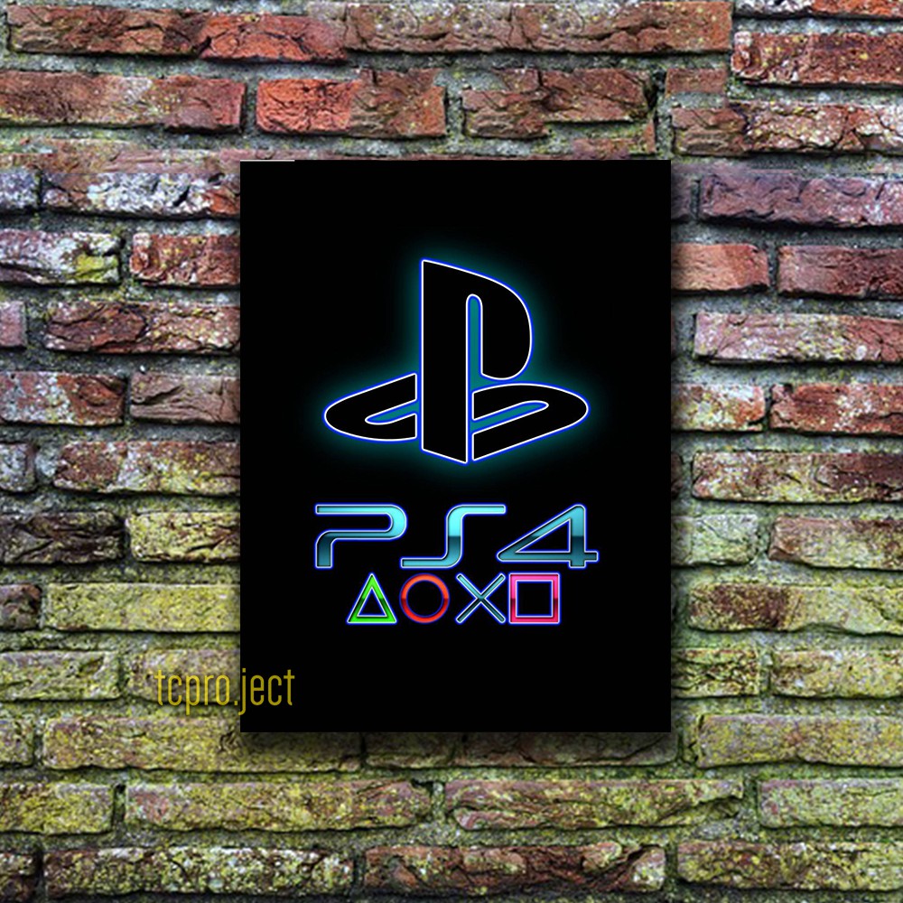 Playstation Poster Trang Trí Tường Hình Logo Game Ps 4