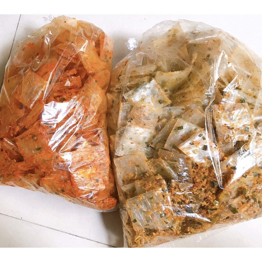 Bánh tráng trộn cuộn Tôm, Sa tế / lá chanh phô mai/ thập cẩm / Chà bông tỏi _ 7,1K/100gram
