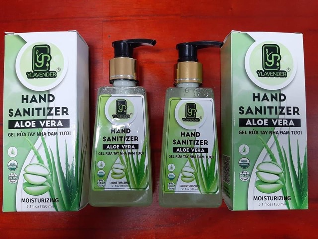 GEL RỬA TAY DIỆT KHUẨN DƯỠNG ẨM  NHA ĐAM TƯƠI 2 TRONG 1 YLAVENDER