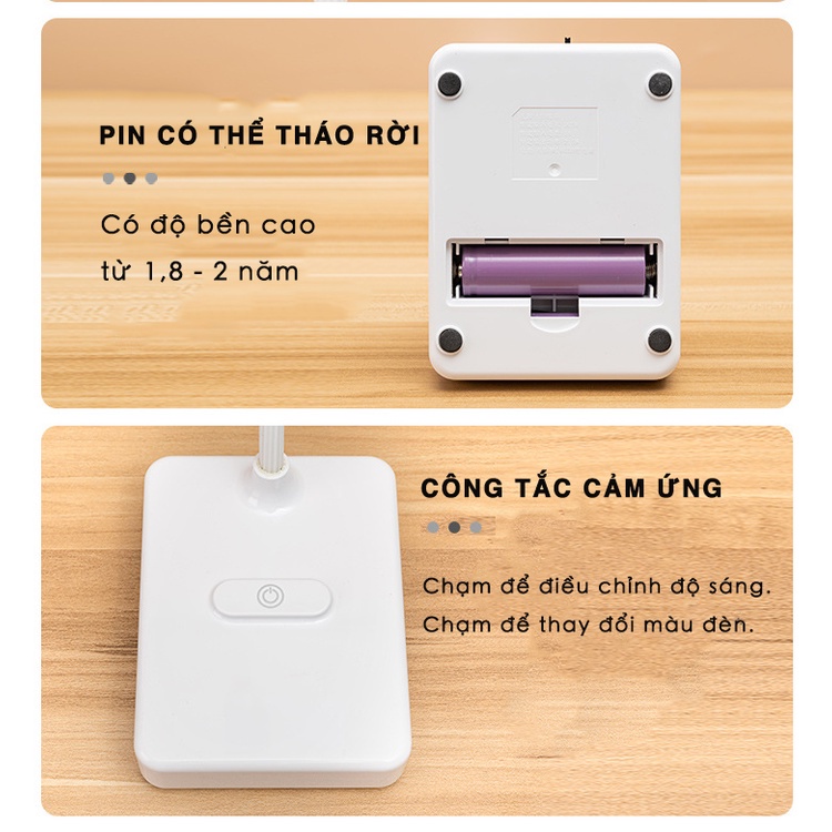 Đèn Học Để Bàn Chống Cận Thị Có Led Ánh Sáng Vàng