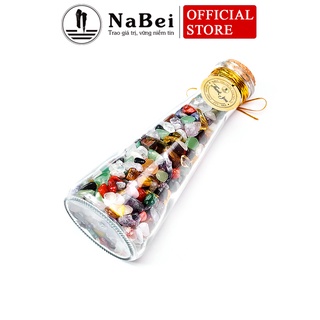 Hũ đá vụn thanh tẩy phong thủy may mắn, tài lộc size to nb170 - phong thuỷ nabei store