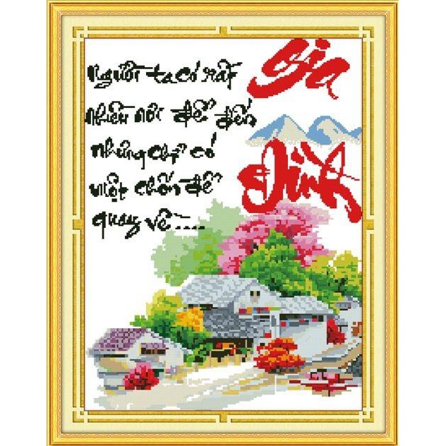 Tranh thêu chữ thập Gia Đình DLH-222784