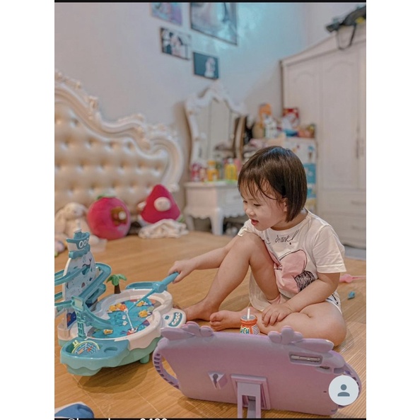 Bộ Đồ Chơi Câu Cá Thác Nước Cho Bé  Đồ Chơi Câu Cá,Dùng Pin, Có Nhạc, Thác Trượt,Cá Bay Siêu Xịn