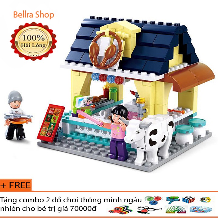 Bộ Lego xếp hình Tiệm nướng BBQ Sluban M38-B0605