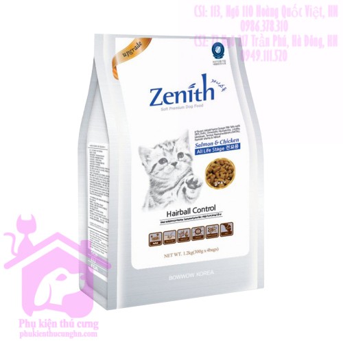 Hạt mềm tiêu búi lông cho mèo Zenith Hairball 1.2kg - Phụ kiện thú cưng Hà Nội