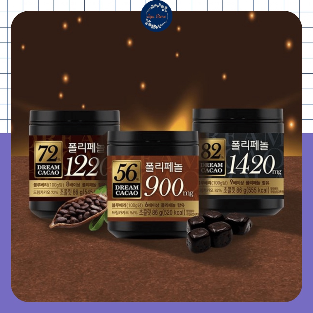 Kẹo Socola Dream Cacao Lotte - 56%, 72 %, 82%