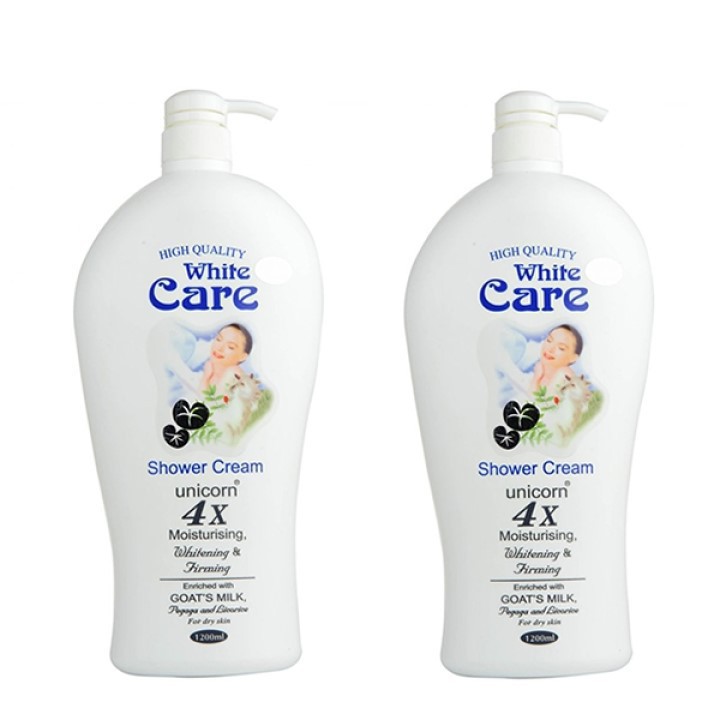 Sữa Tắm Dê White Care 4x - Tặng Kèm Bông Tắm