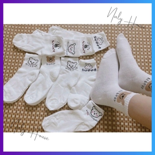 Tất Nữ Cổ Cao Họa Tiết Thú Cưng Siêu Đáng Yêu Chất Đẹp Co Giãn Thấm Hút Mồ Hôi