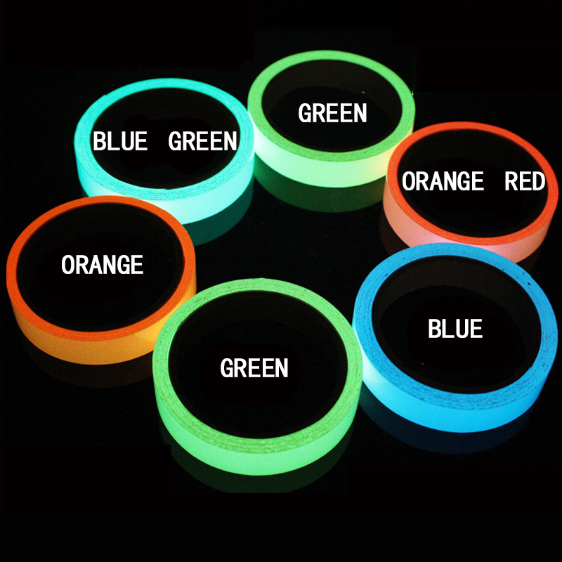 1.5 cm / 2 cm / 3 cm / 4 cm / 5 cm x 1M multicolor luminous warning tape / staircase collision night light strip / DIY stage decoration luminous sticker