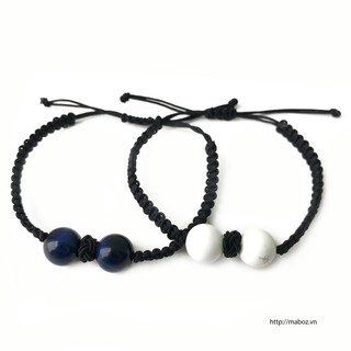 Vòng tay Rojte Bindele Couple Tridacna And Mắt hổ xanh dương