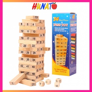 Bộ Đồ chơi rút gỗ 54 thanh cho bé ⚡️FREESHIP⚡️ trò chơi wiss rút gỗ loại sang giá rẻ HUNATO