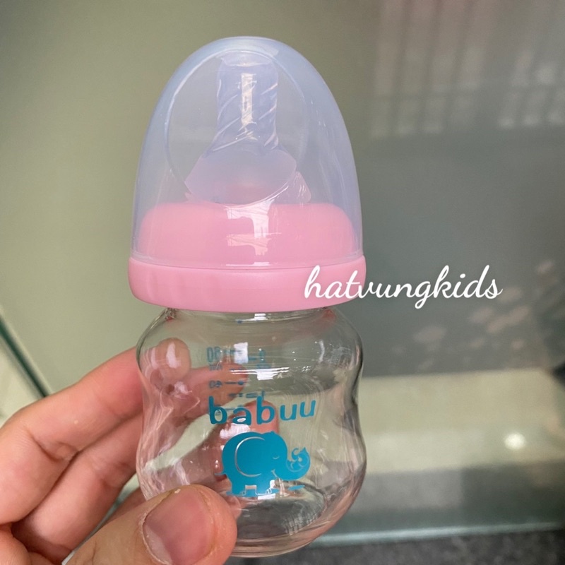 Bình sữa babuu cho bé sơ sinh 60ml núm siêu mềm