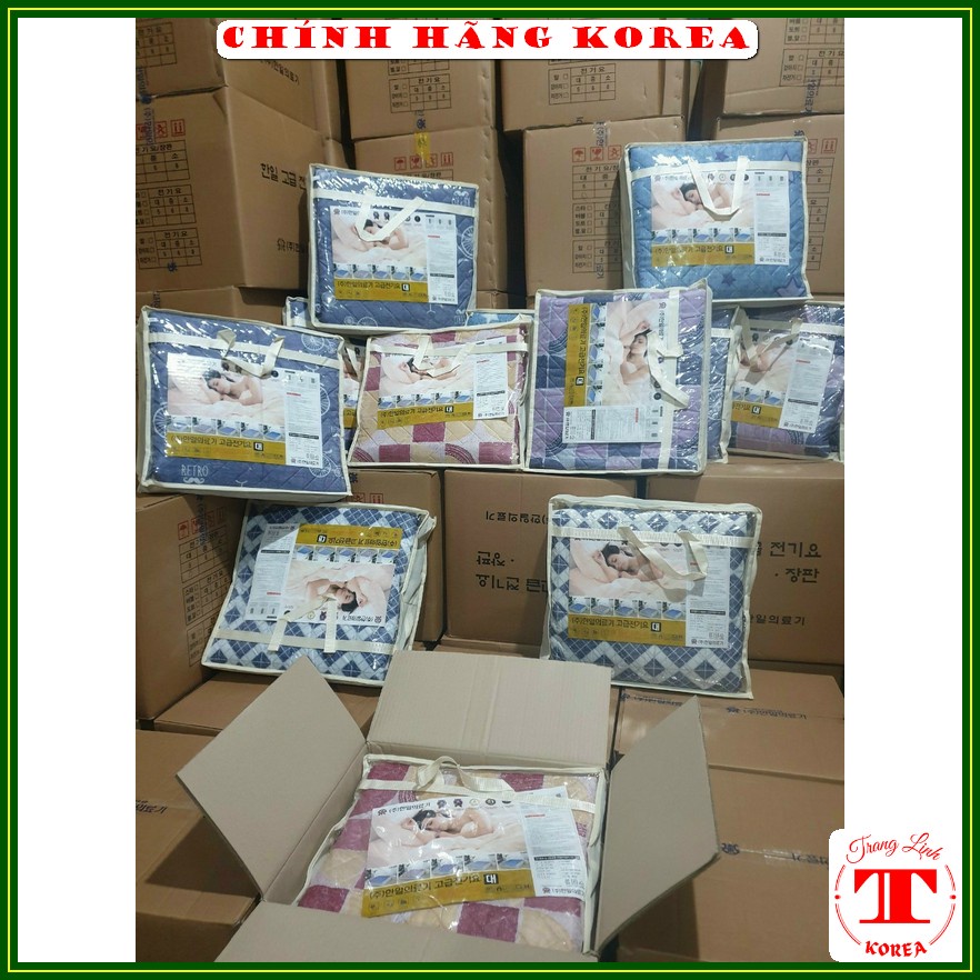 Chăn điện hàn quốc chính hãng Hanil 1m35 x 1m8 - Đệm điện cotton nội địa Korea, tranglinh