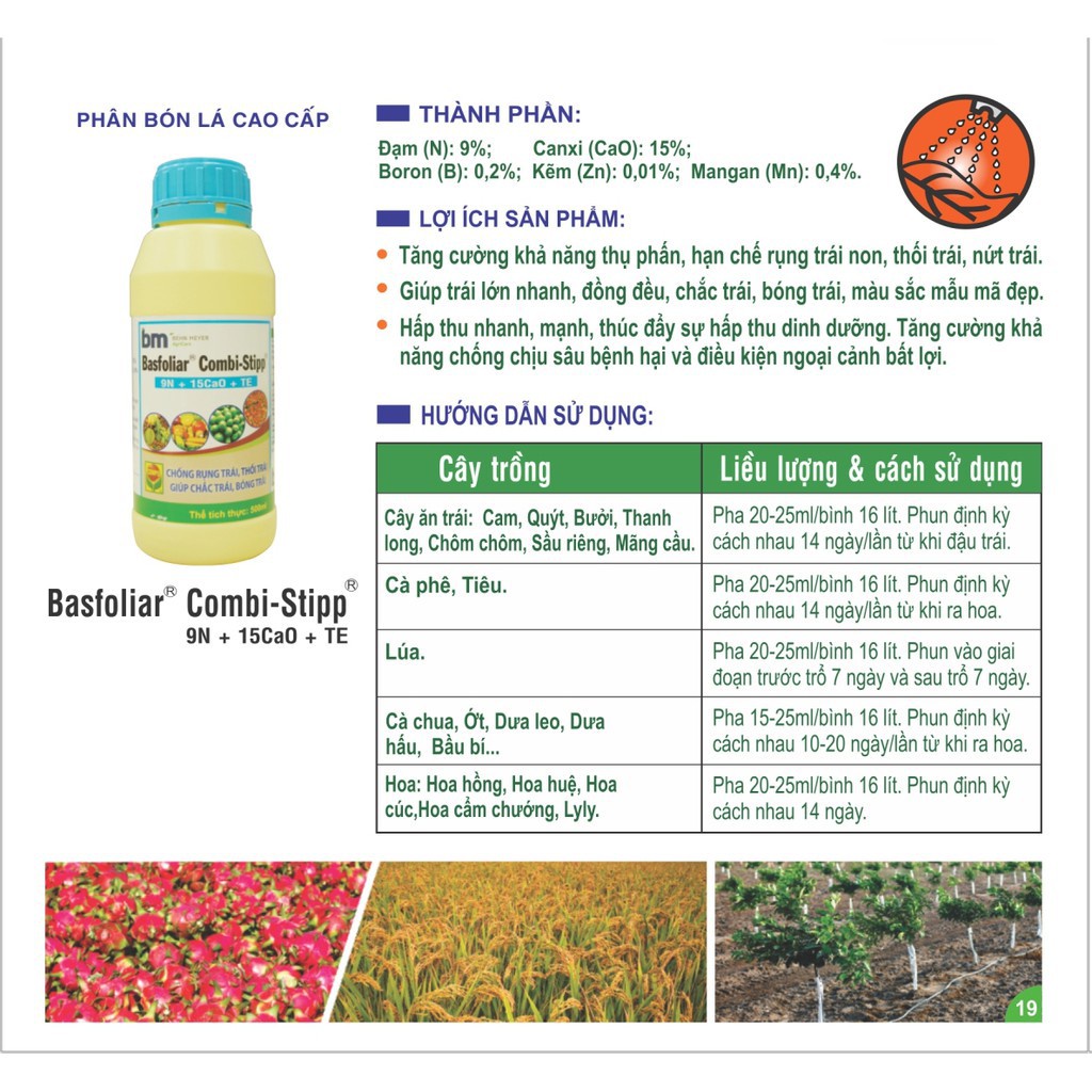PHÂN BÓN LÁ CAO CẤP BASFOLIAR COMBI