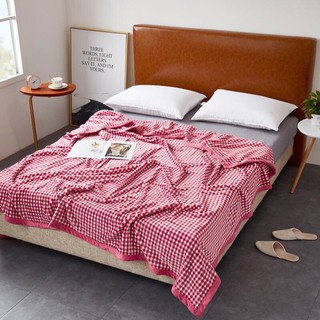 Chăn tuyết muji kẻ