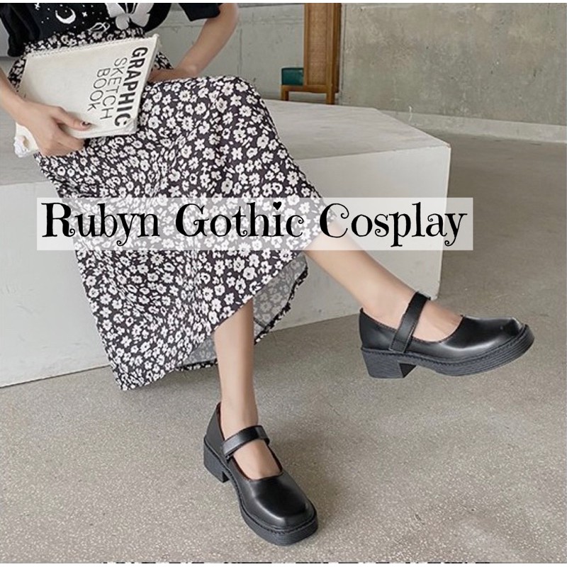 [Sẵn]  Giày Oxford Retro Quai Ngang Mũi Vuông Mới Nhất 2021 ( TRẮNG, ĐEN ) Size 35 - 39