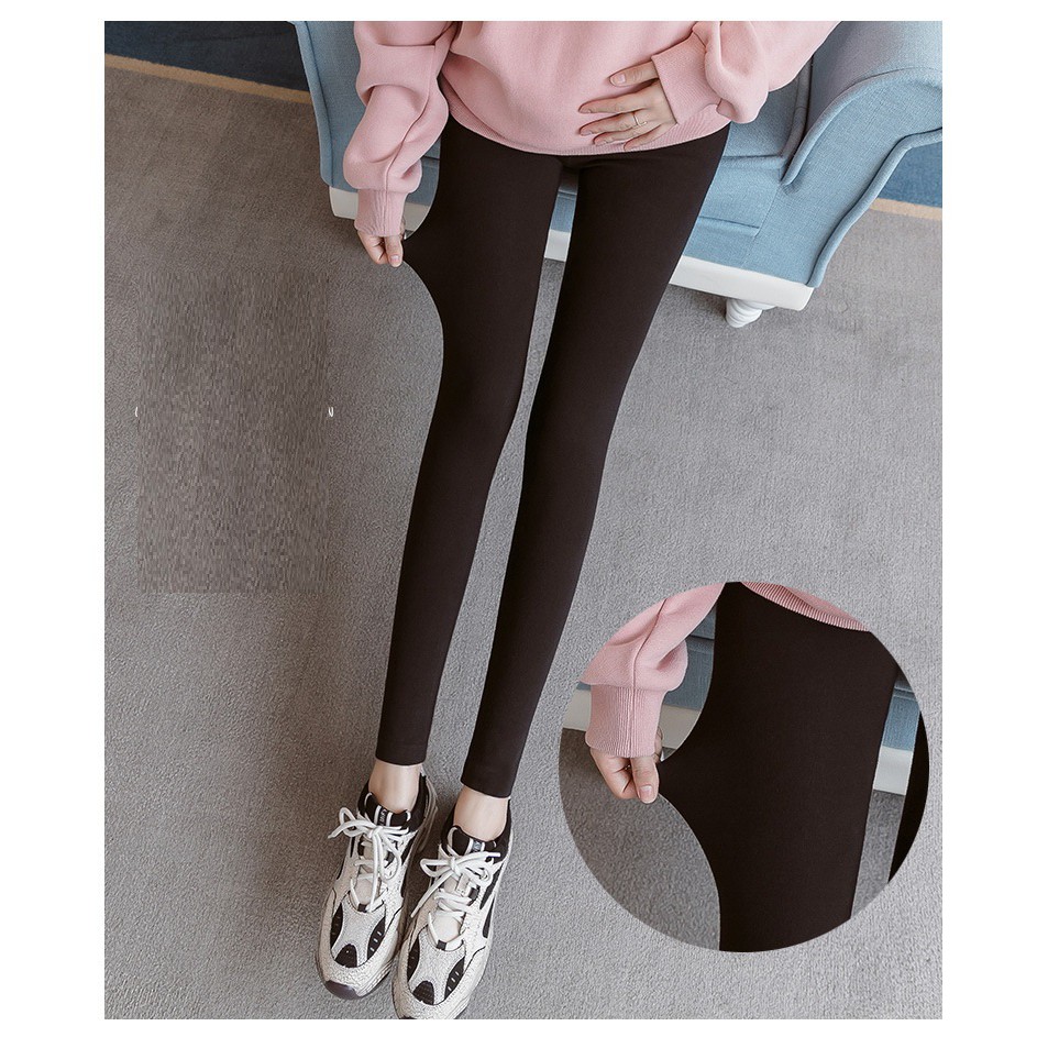 Quần LEGGING Bầu Lót Lông Siêu Ấm Siêu Dày Dặn Q184